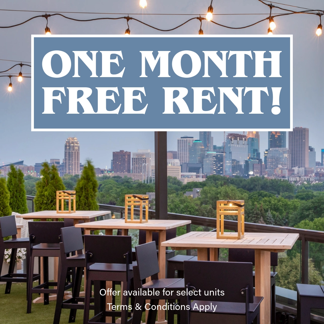 One Month Free Rent! Offer available for select units. Terms & conditions apply.